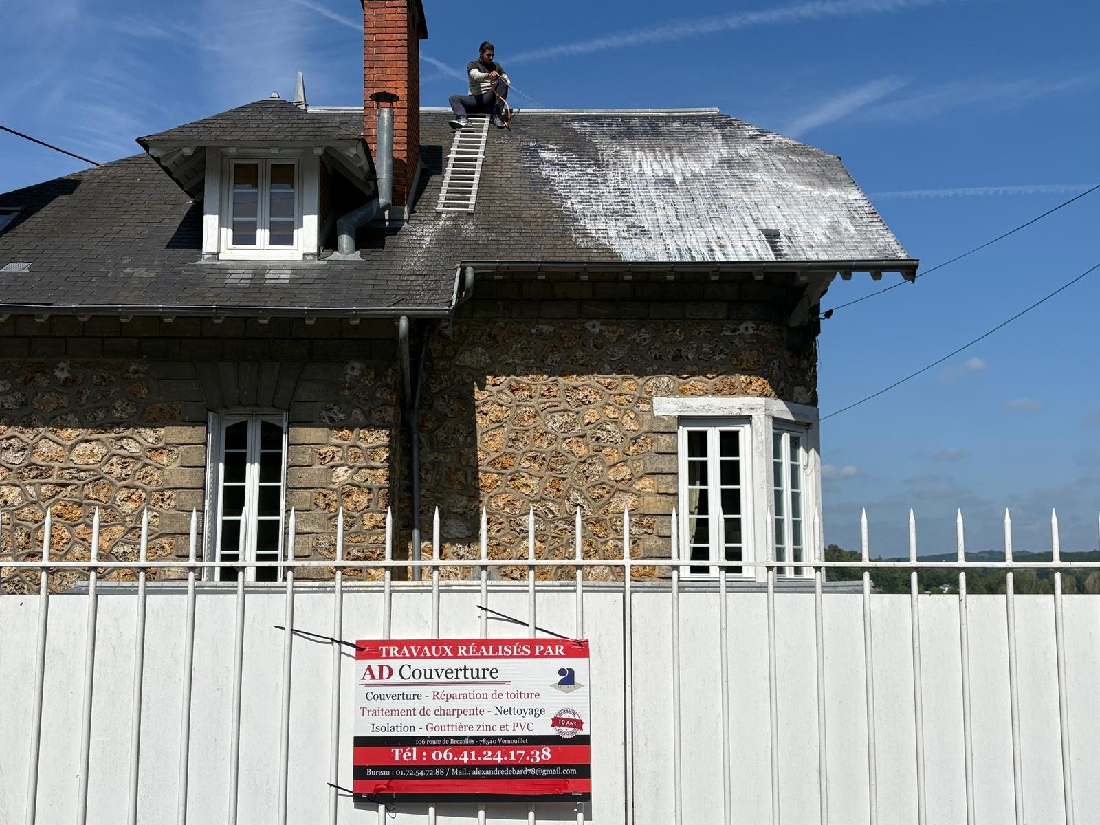 Démoussage toiture et nettoyage ardoises